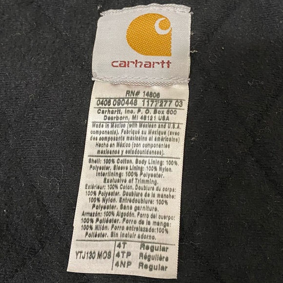(Sold) Carhartt toddler boy lined hoodie jacket - Picture 8 of 15